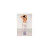 Robe bodystocking blanche sans couture avec motif de dentelle personnalisé et motifs en résille 
